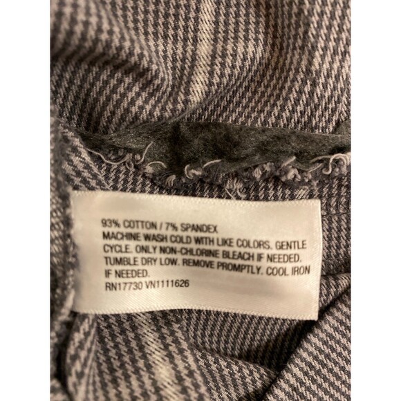 A New Day Pants Size 14 Cropped Black & White Striped Side Zipper Elastic Waist - Picture 9 of 12